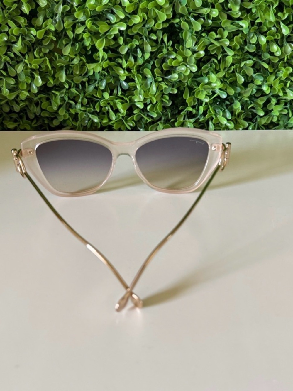 Salvatore Ferragamo Women's Beige Cat Eye Sunglasses - Picture 4 of 7